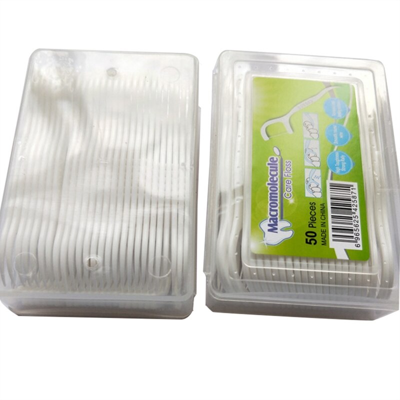 50 stuks tandzijde, flosser, tandenstokers, stokjes, tanden reinigen, mondverzorging, 7.5cm tandengereedschappen