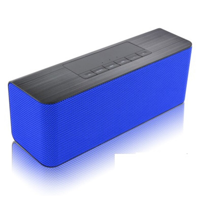 Bluetooth-Compatibel Speaker Draadloze Stereo Geluid Muziek Subwoofer Soundbox Ingebouwde-Microfoon Aux Tf Card Voor Pc smartphone: Blue