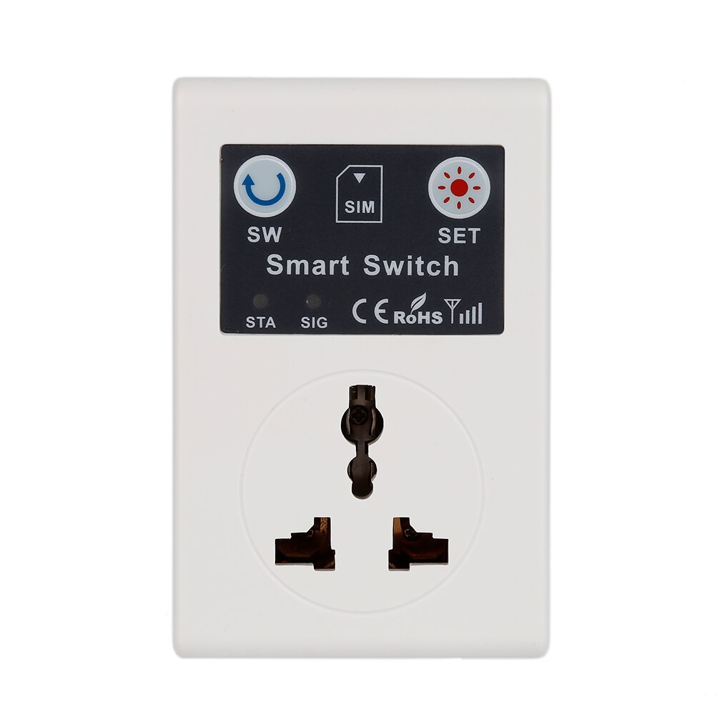 UK/EU 220V Phone RC Remote Wireless Control Smart Switch GSM Socket Power Plug for Home Household Appliance: Default Title