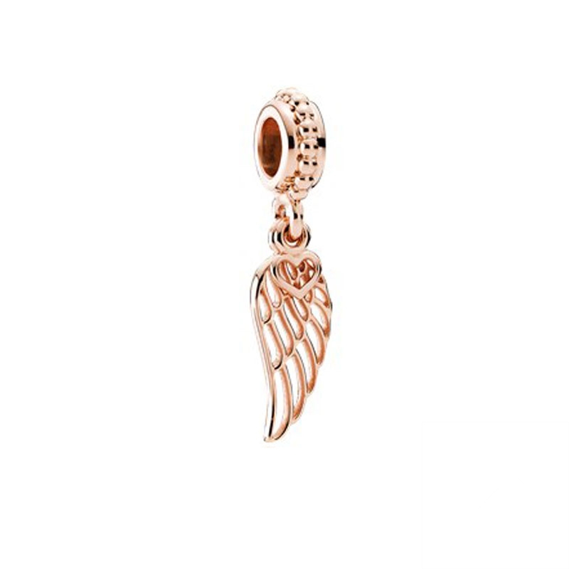 Klassiekers Opengewerkt Hart & Drie Veren Dreamcatcher Charm Bead Fit Originele 925 Sterling Zilveren Pan BrandBracelet Sieraden: Teak Color