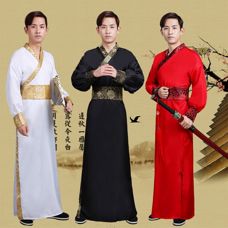 Mannen Hanfu Volwassen Kostuum Hanfu Kostuums Verbeterde Chinese Stijl Warrior Ridders Geleerden Song-dynastie Kostuums