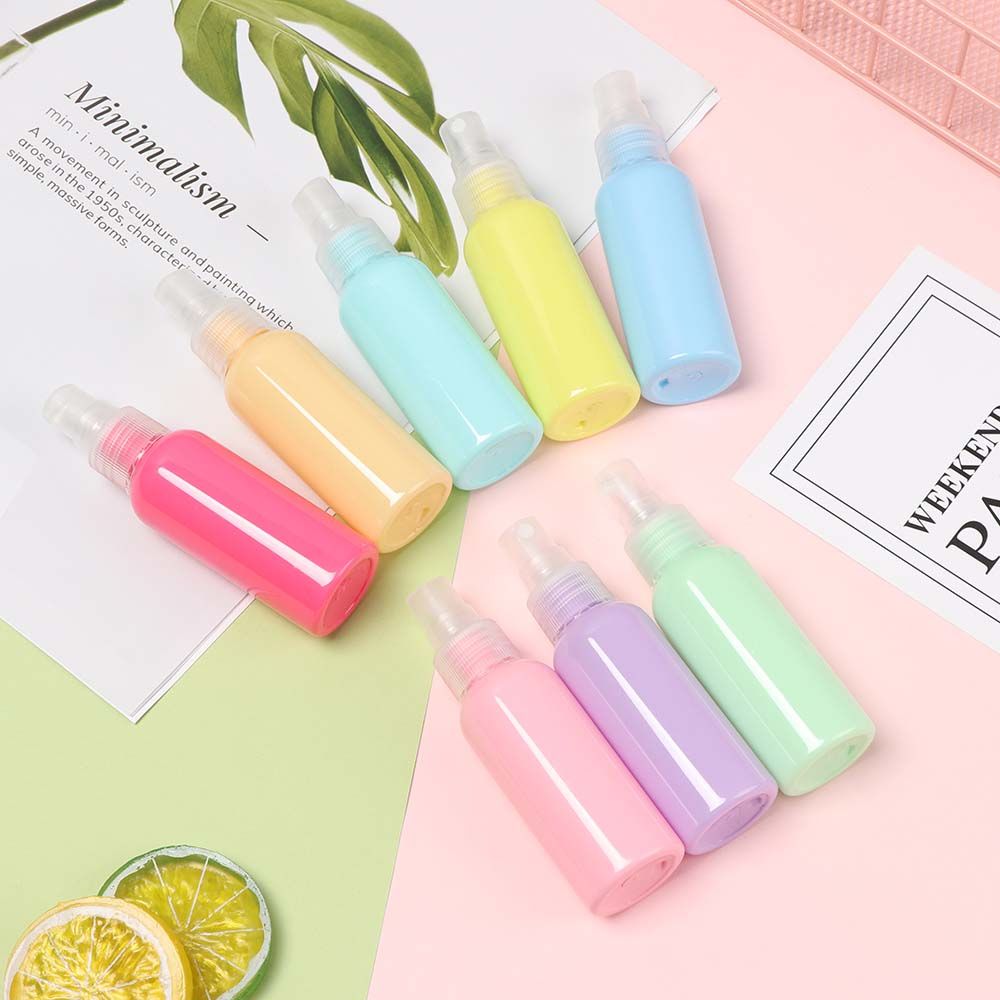 1 Pc 50ml Candy Color Spray Bottle Portable Travel Refillable Bottles Fine Mist Spray Bottle Cosmetic Container
