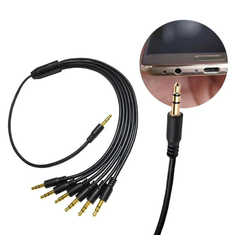 Répartiteur de 3.5mm, prise casque, câble Audio, câble de 3.5mm, 1 mâle à 2/3/4/5/6 mâle, adaptateur séparateur de câble AUX pour casque d'ordinateur