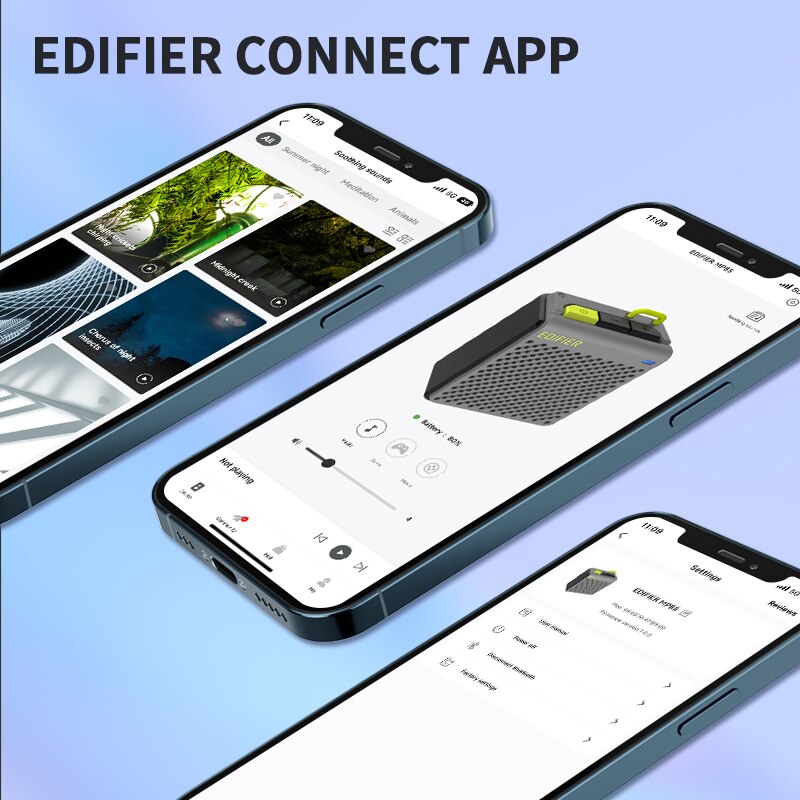 Edifier MP85 Draagbare Bluetooth-luidsprekers Camping Wandelluidspreker Draadloos Stereo 70g Lichtgewicht 8H Afspelen Waterdicht