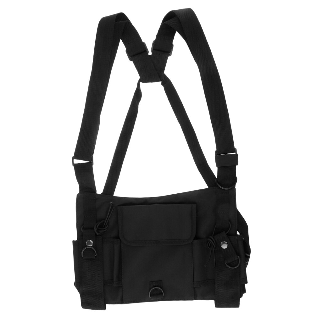 Universal Radio Harness Chest Rig Bag Pocket Pack Holster Vest Adjustable fit all