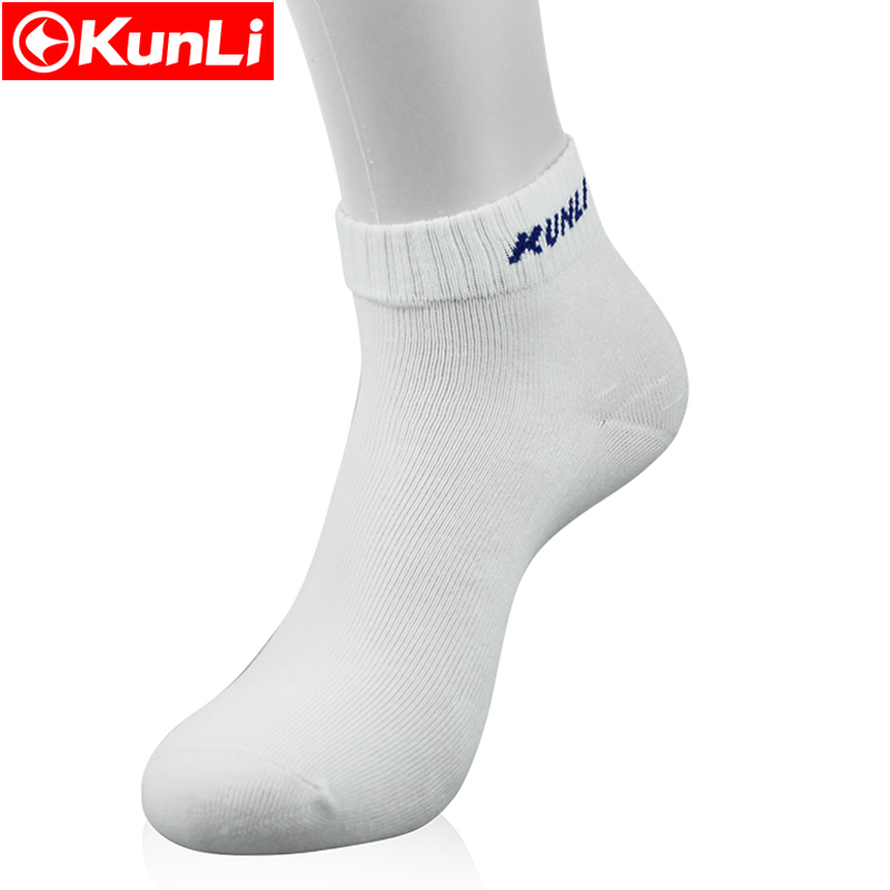 Kunli Leisure Sokken Sport Sokken Badminton Tennis Sokken Snel Droog Ademend Warm Absorberen Zweet Antibacteriële Voor 4 Seizoen: white