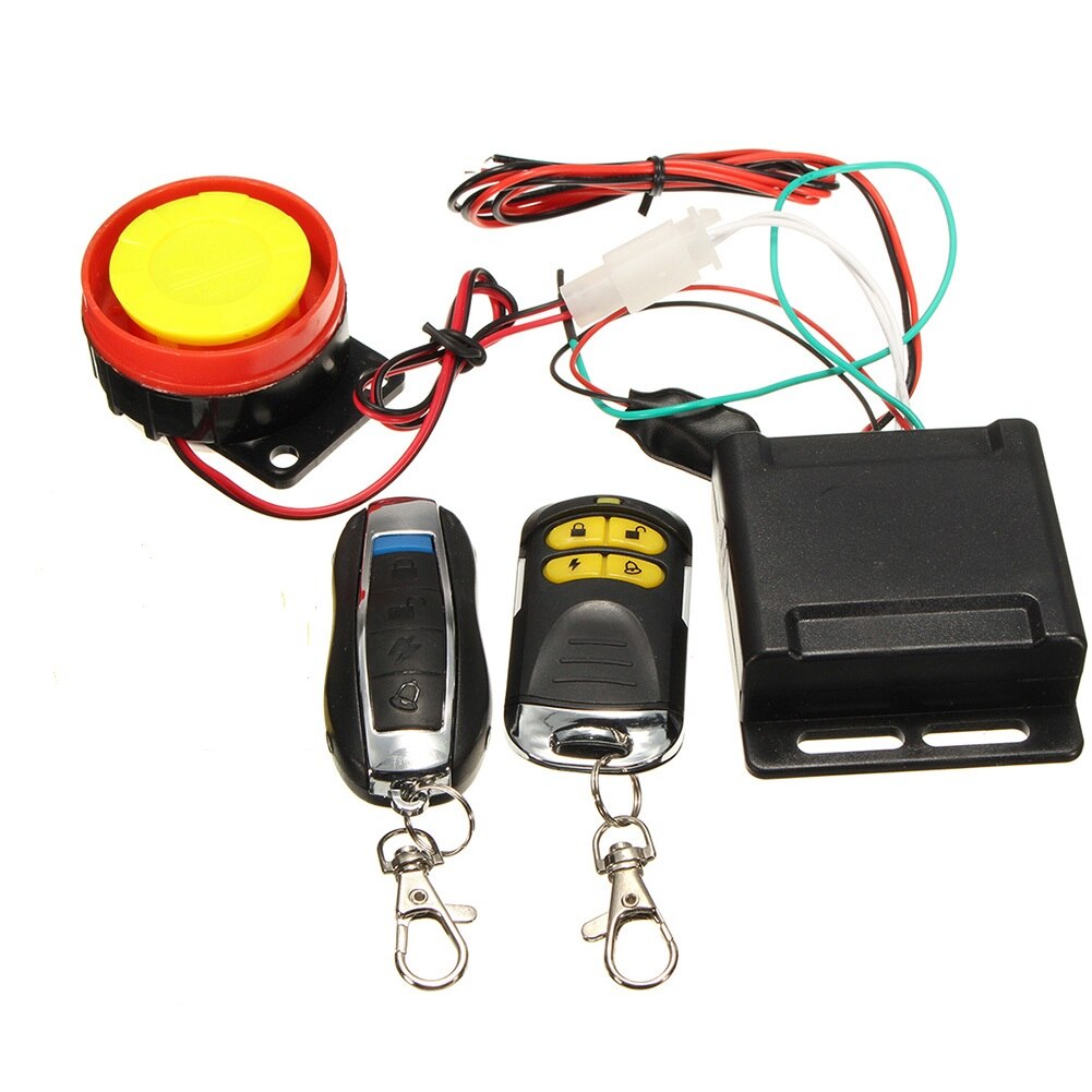 1 sæt 12v motorcykel cykel tyverisikring alarm system scooter 125db fjernbetjening nøgle skal motorcykel højttaler