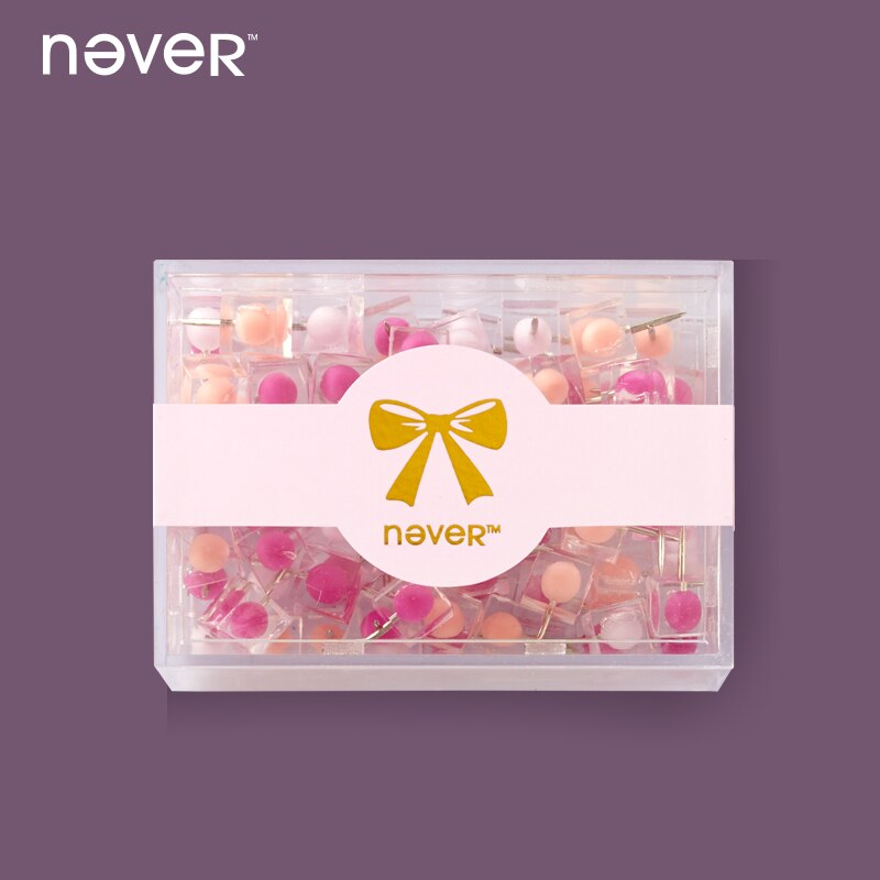 NEVER Square Push Pin Thumb Tack Message Board Pushpin 80PCS Color High Plastic