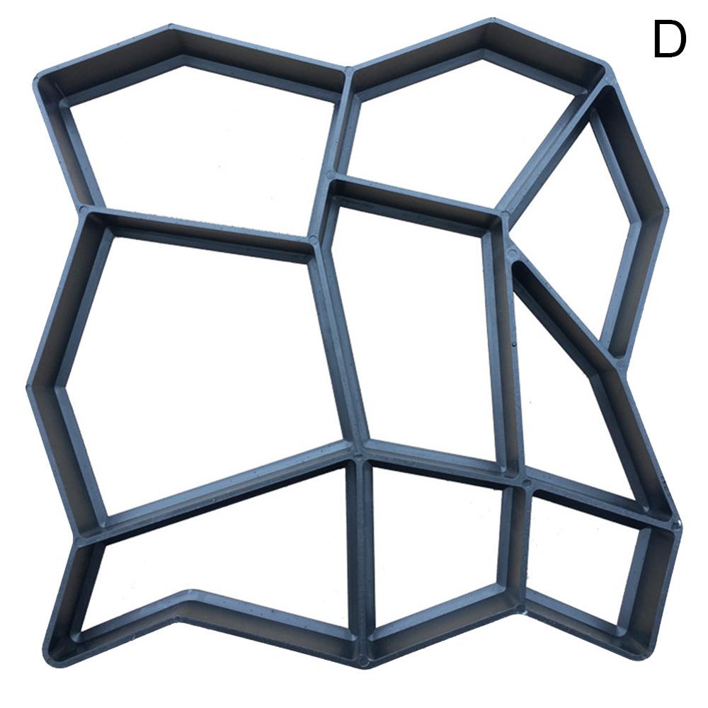 Manually Paving Cement Brick Concrete Molds Garden DIY Plastic Mold Path Pavement Model Stepping Stone Road Cement Brick Maker: H