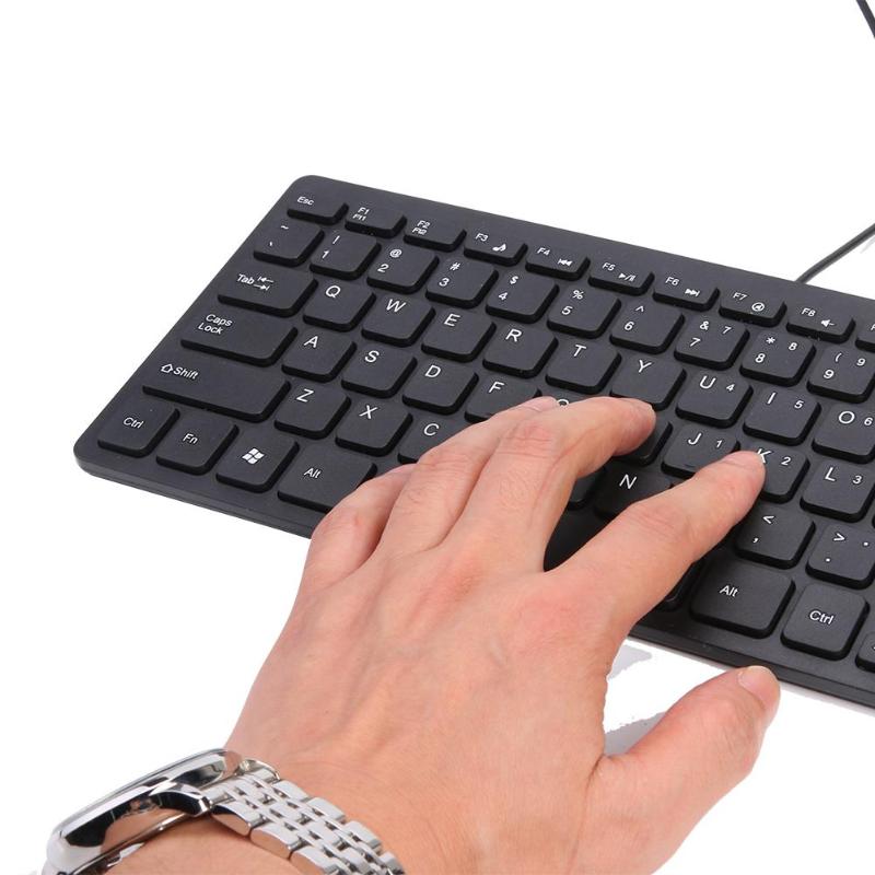 Durable Keyboard Multi-function K1000 Super Slim USB Mini Multimedia Wired Keyboard Waterproof Kaypad for Laptop