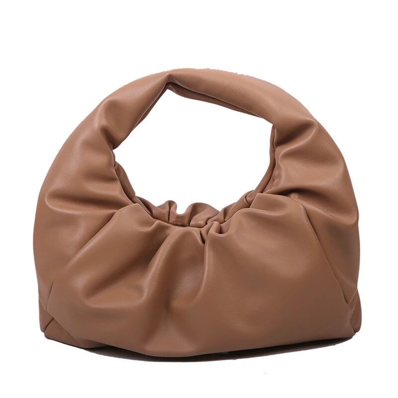 Bolso De hombro De lujo para mujer, bolsa De mano femenina con pliegues, a la , suave, Torebka,
