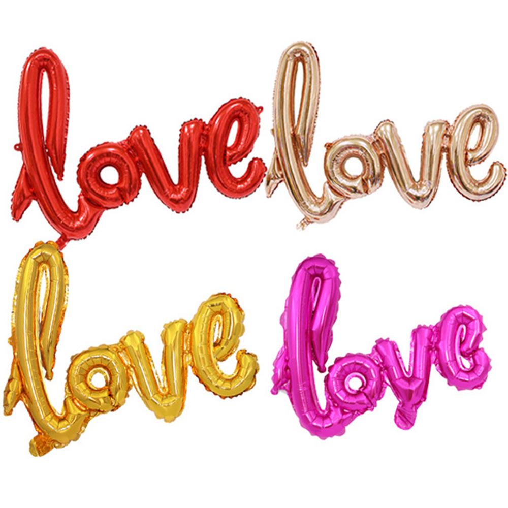 LOVE Letters Shape Inflatable Aluminum Foil Balloon Wedding Birthday Party Decor