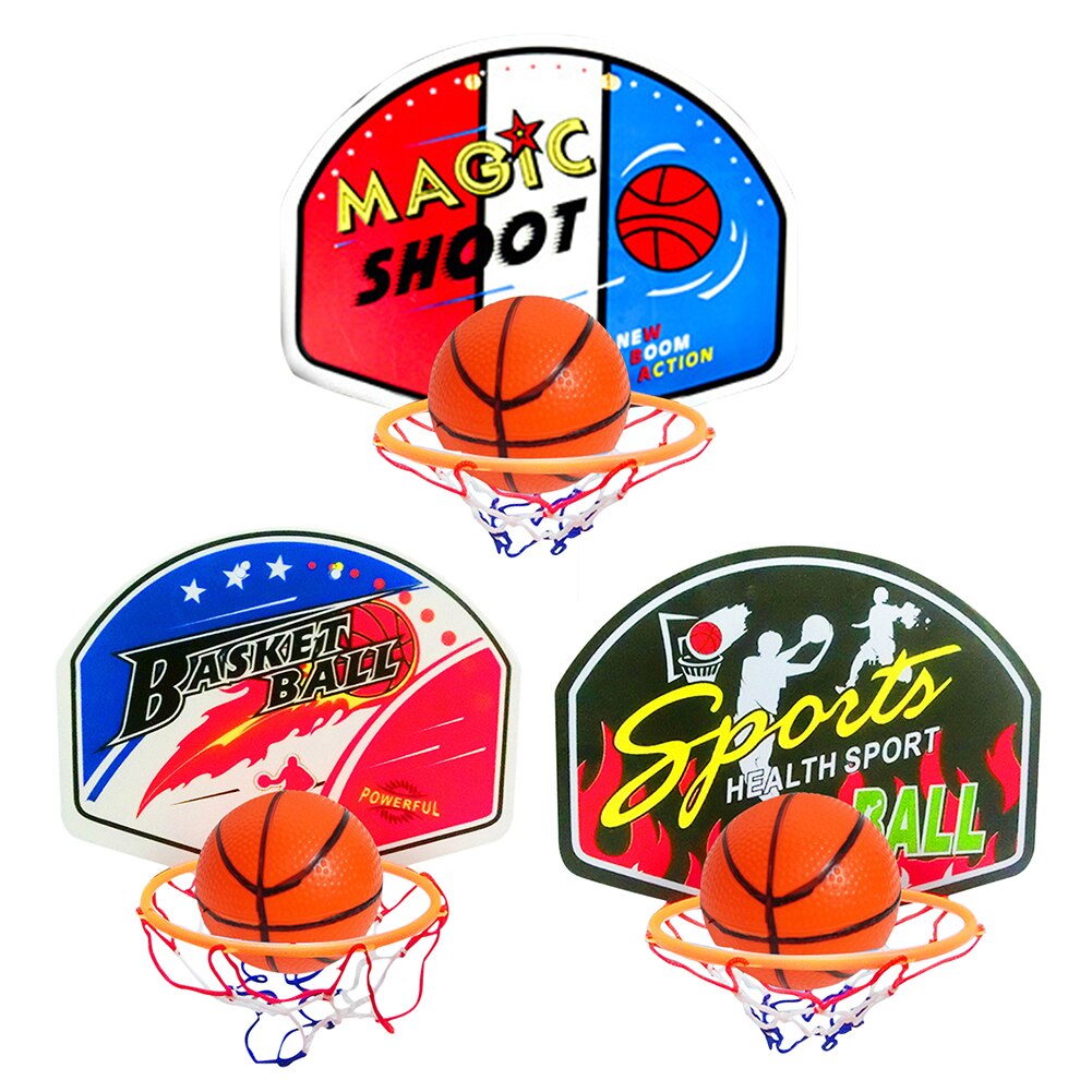 Mini canasta de baloncesto de 27x21cm, tablero inastillable, canasta familiar de interior, juego de baloncesto para niños, anillo de aro de juego de pared