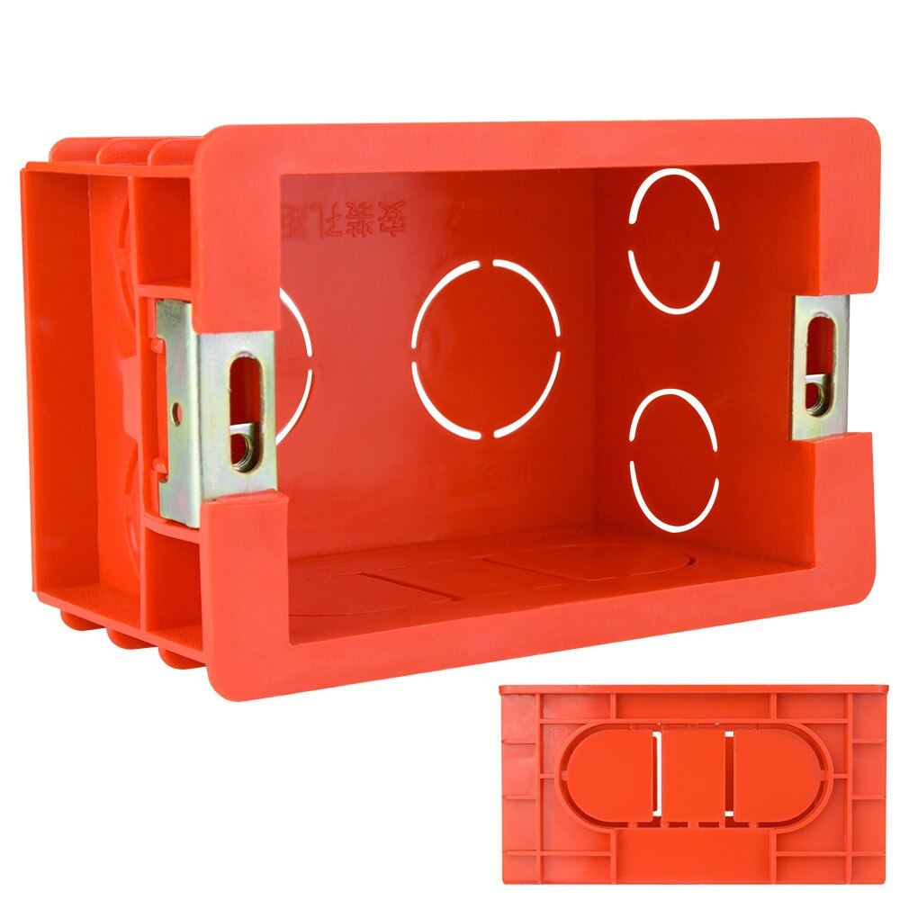 Ons Standaard Montage Doos Interne Cassette 99Mm * 64Mm * 50Mm Rode Muur Light Switch Box Voor 118Mm * 72Mm Standaard Muur Schakelaar Socket