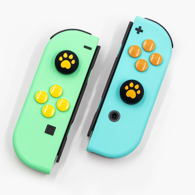 Thumb Stick Grip Cap ABXY Key Sticker Joystick Button Protective Cover Nintend Switch Joy-con Controller Skin Colorful Case: 8