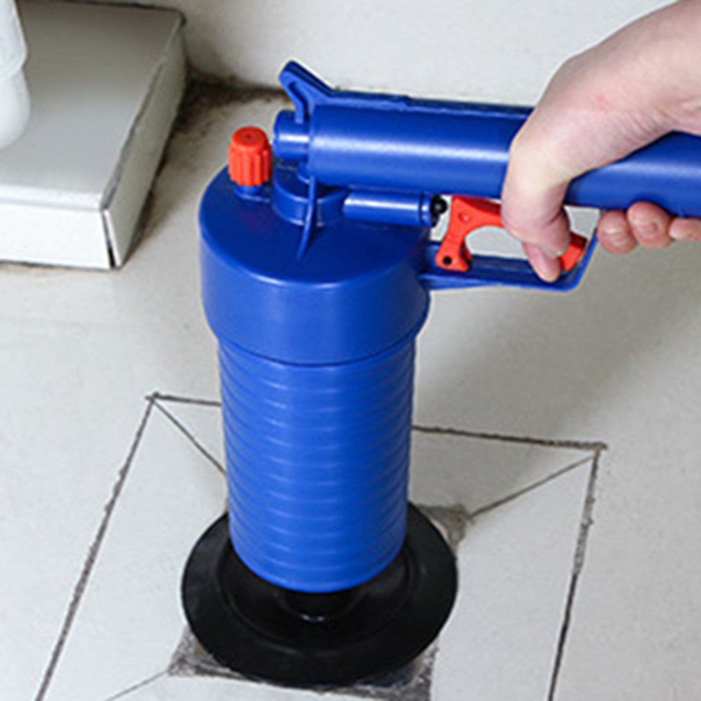 Ontstopper pijpreiniging hogedrukpomp toiletontstopper gereedschap met 4 adapters neutraal plastic voor wc keuken badkamer