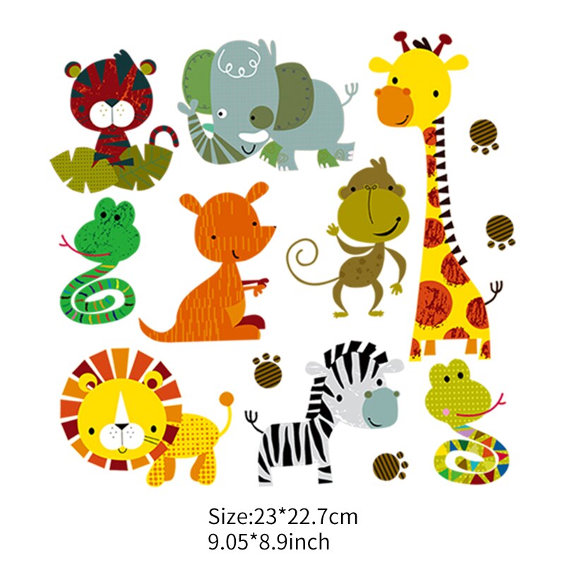 pineapple Animal Patches Cat Owls Diy Iron On Sticker Kids Clothes Iron Washable Custom Patches Heat Transfer Vinyl Sticker: 23x22.7cm