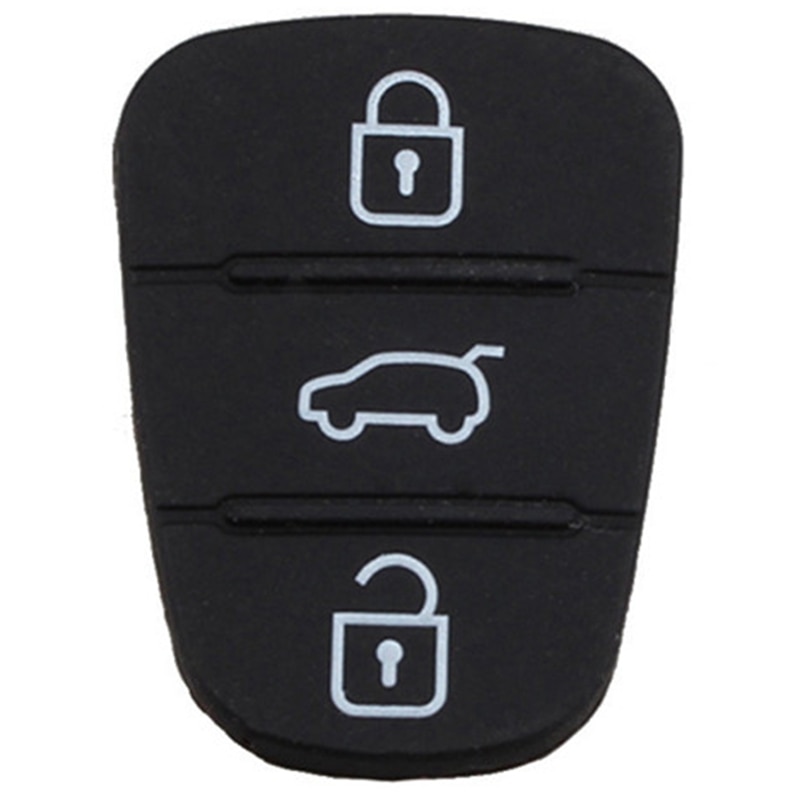 1Pcs 3 Knoppen Rubber Pad Sleutel Shell Voor Hyundai I10 I20 I30 Vervanging Flip Afstandsbediening Autosleutelzakje case Cover