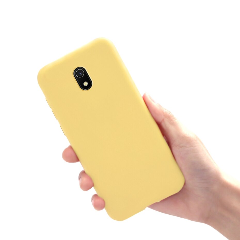 Redmi 8A Case on for Xiaomi Redmi 8A 8 A A8 Case Phone Back TPU Matte Silicone Cover on xiomi Redmi 8A Redmi 8 case bumper funda: Redmi 8 / Yellow