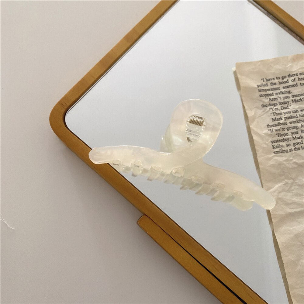 Klo klip til kvinder hårde farverige acetat hår klo store størrelse klemmer klo klip krabbe hår tilbehør