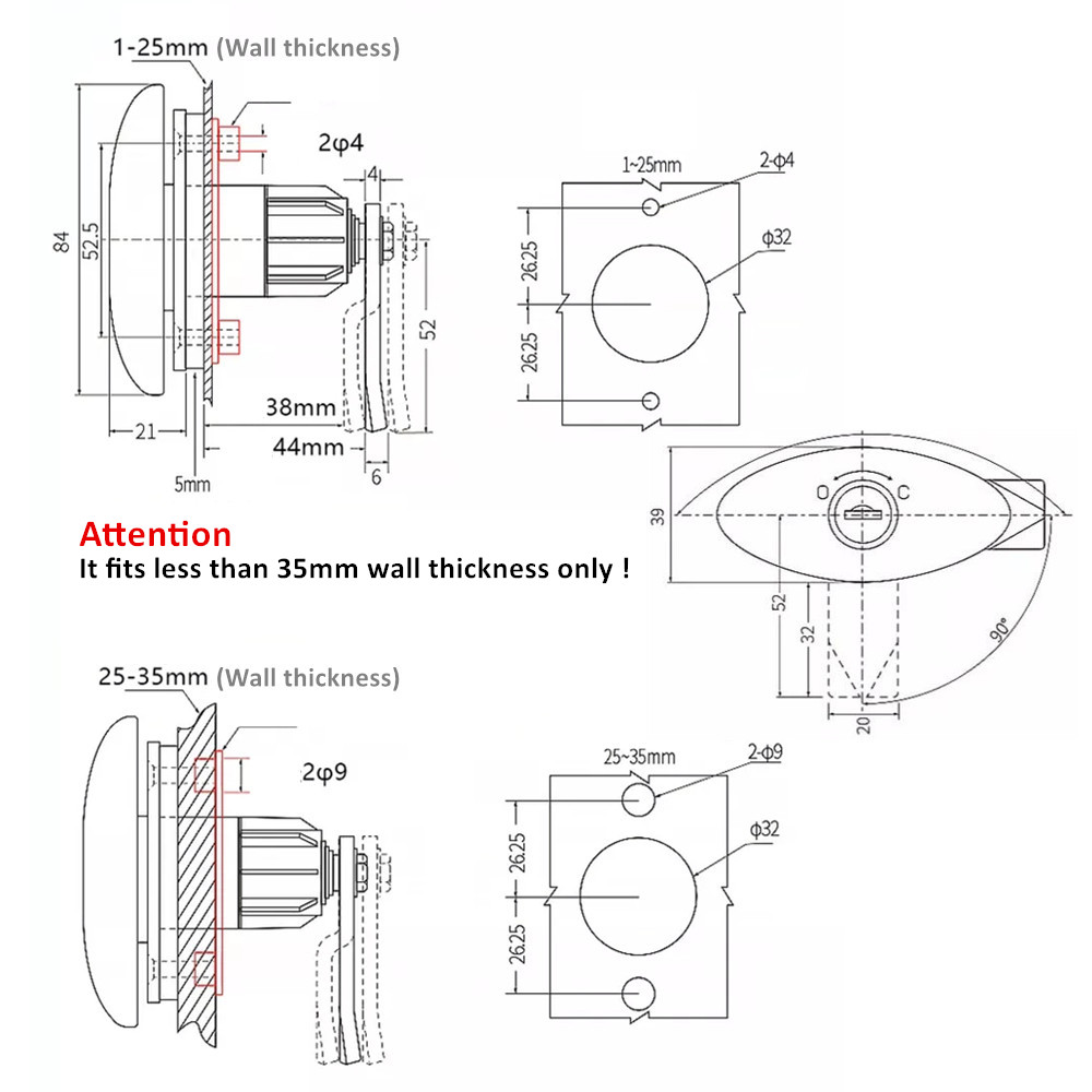 ALWAYSME RV Hatch Door Lock