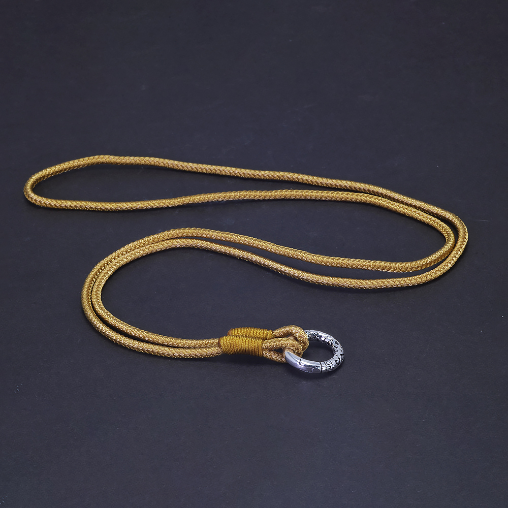 3mm geflochtene Baumwoll schnur Kette Männer Frauen 925 Sterling Silber Verschluss hohle runde Seil Halskette Schmuck Zubehör: Grün / 60cm