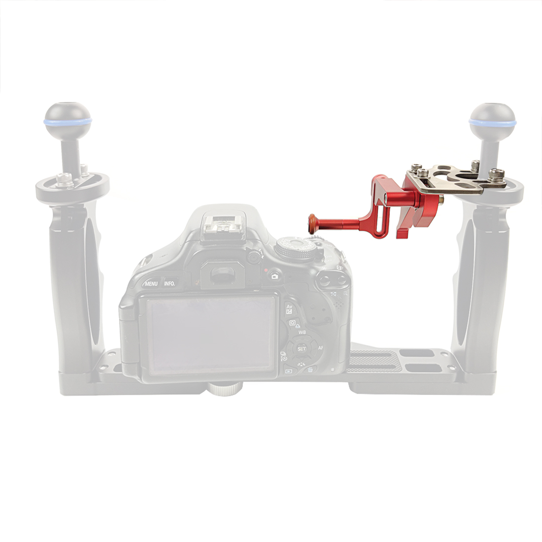 Adjustable Shutter Trigger Extension Rod Diving Camera Stand Mount Adapter DSLR SLR Underwater Tray Waterproof Housing Case Part