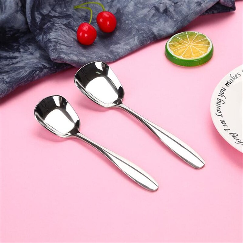 Buffet Serving Spoon Silvery Stainless Steel Large Mirror Polished With Long Handle Flatware Kitchen Dining Tableware For Kids
