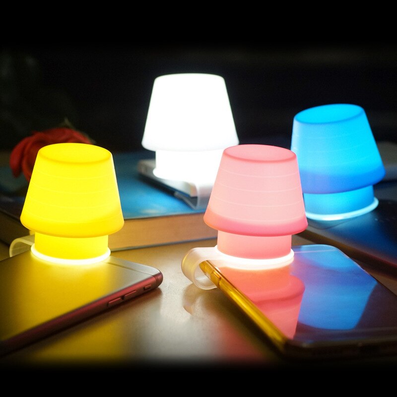 Lámpara creativa de silicona para teléfono móvil, Mini lámpara de luz nocturna, pantalla para teléfono móvil, pantalla de Flash para teléfono móvil para exteriores