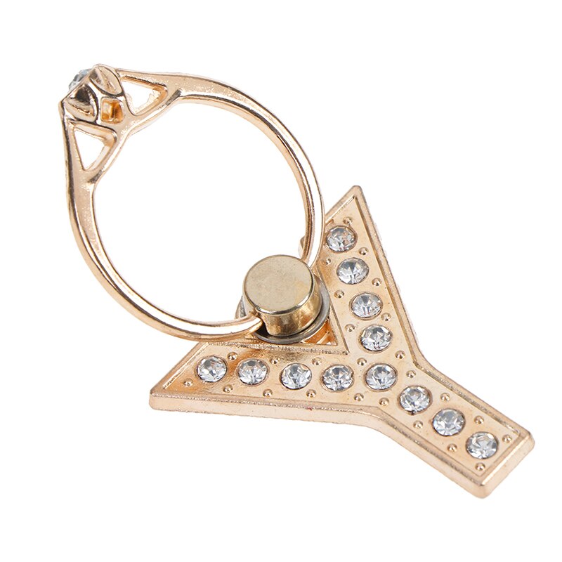 1pc 360 Degree Diamond Metal Letter A-Z Finger Ring Smartphone Stand Holder Mobile Phone Holder For iPhone 6s 7 8