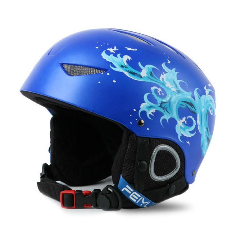 Professionelle freundlicher Ski Helme Jungen Integral- geformten Snowboard Helm Mädchen Art skaten Skateboard Skifahren Sport Helm: Blau / S