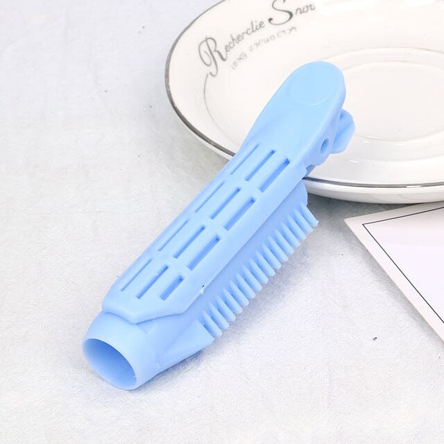 Pinzas rizadoras para el pelo, accesorios de estilismo para el cabello, Color caramelo, plástico Natural, raíz, 1/2 piezas: 1pc blue