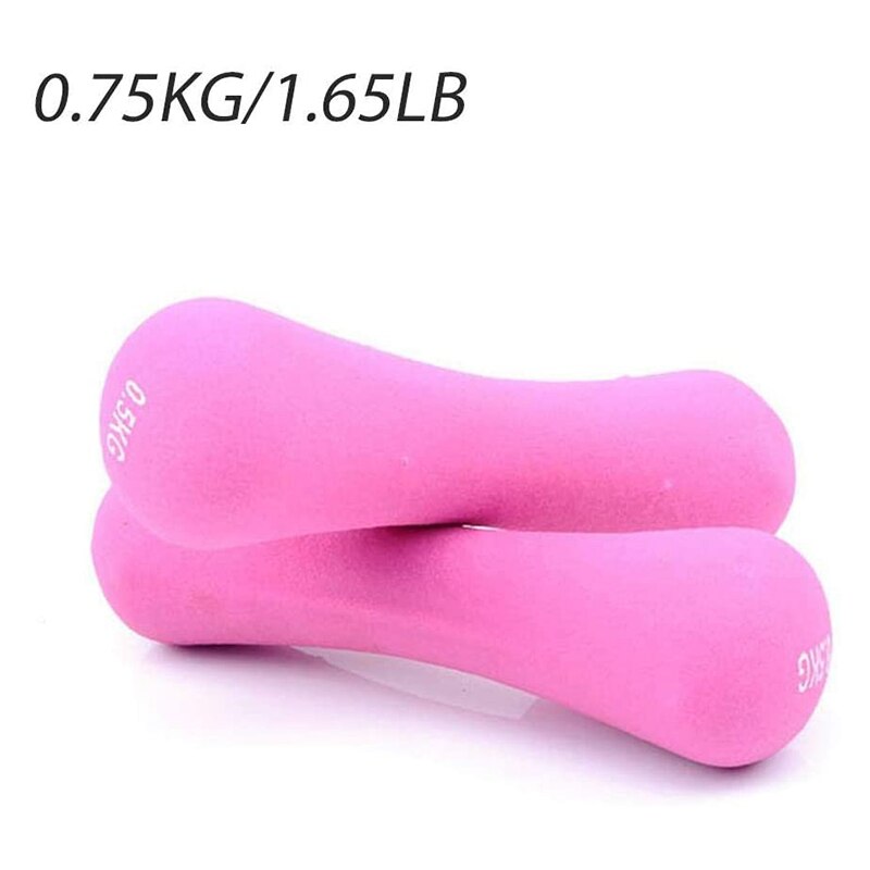 Haltère osseux 2 pièces pour femmes, poids, équipement d'entraînement physique, bras fin, poids, musculation en intérieur, 750g: 0.75kg pink