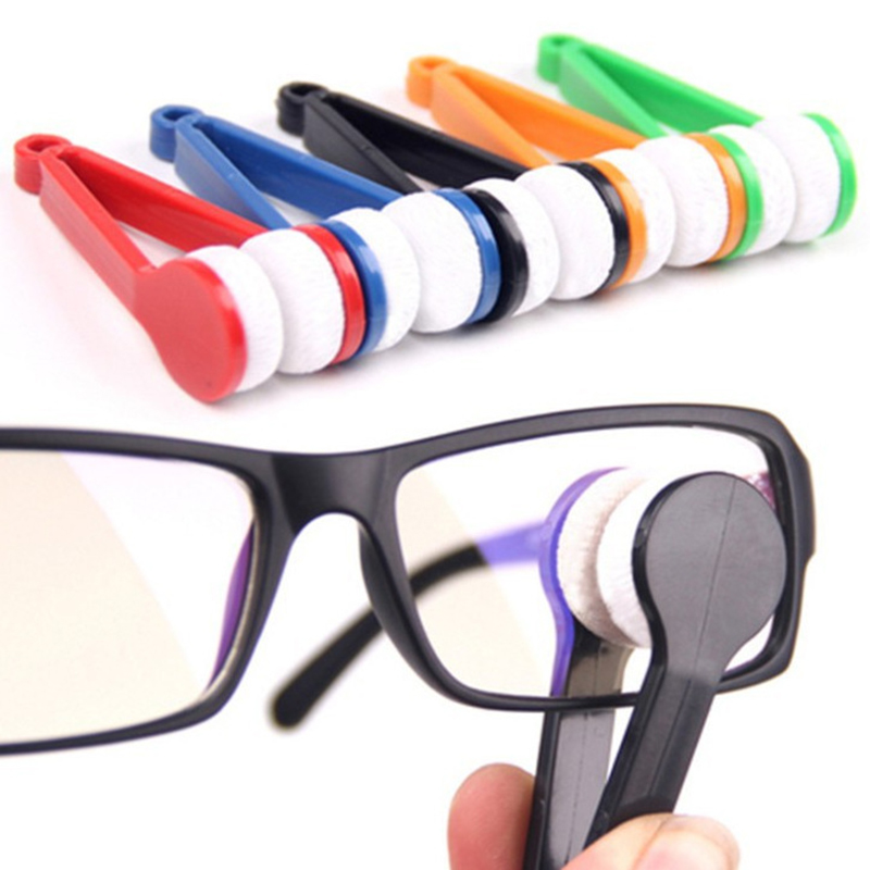 1 Pc Multifunctionele Bril Schoonmaken Wrijven Twee-Side Bril Borstel Draagbare Microfiber Brillen Cleaner Bril Cleaning Tools