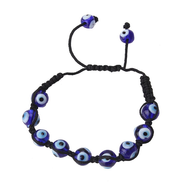 Lucky Eye Turkse Evil Eye Bead Gevlochten Armband Zwart Blauw Rood Touw Ketting Armband Verstelbare Voor Vrouwen Meisjes Handgemaakte Sieraden