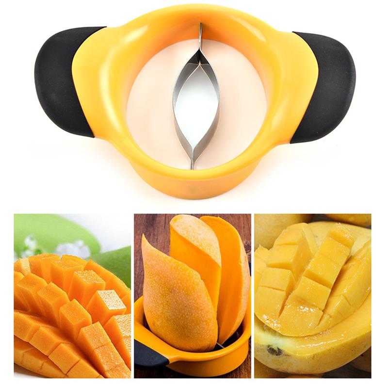 Stainless Steel Mango Slicer Mango Corer Cutting Fruit Knife Mango Apple Potato Divider Suitable For Kitchen Cutting Gadgets