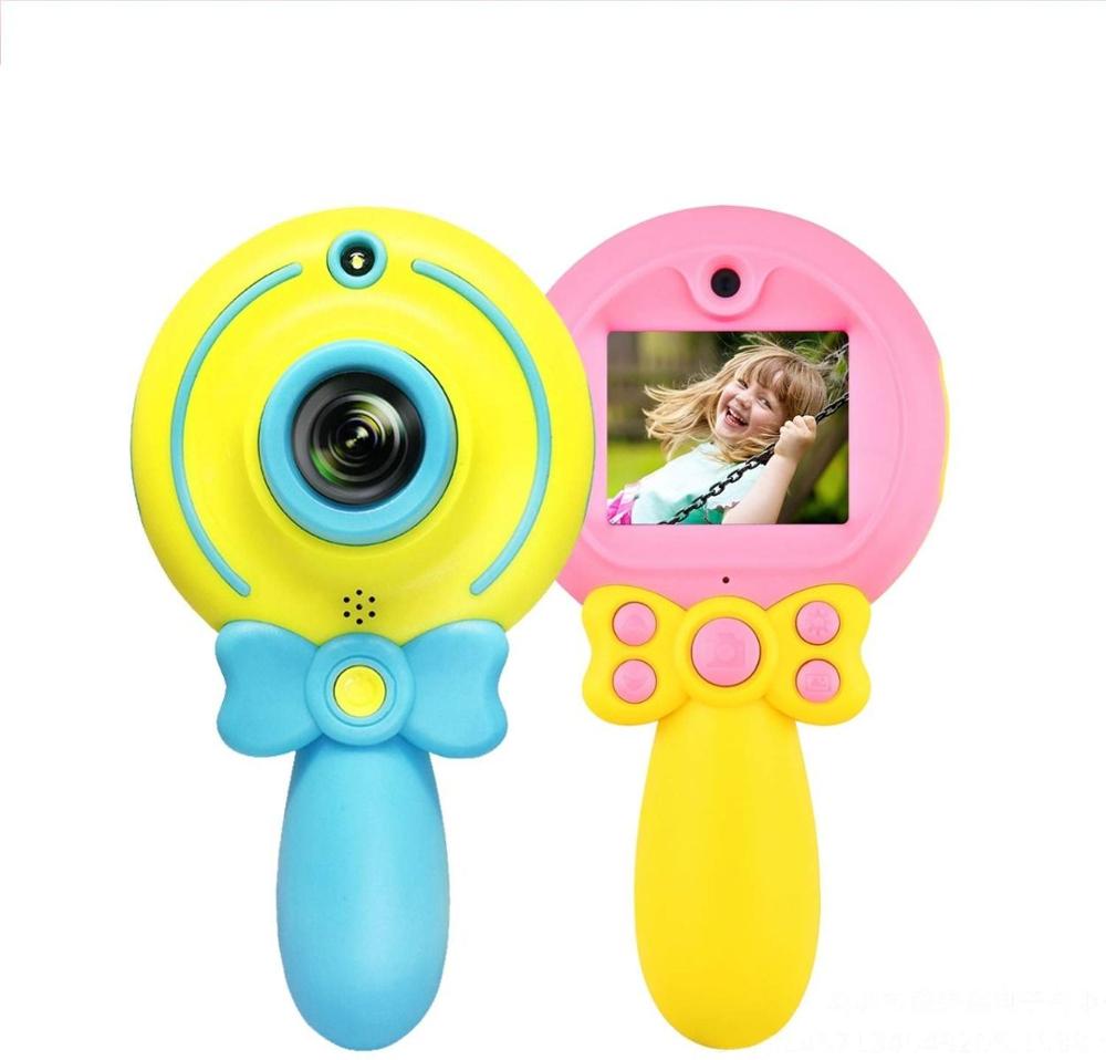 Macchina fotografica por bambini uma forma de sonaglio portatile selfie hd bacchetta magica