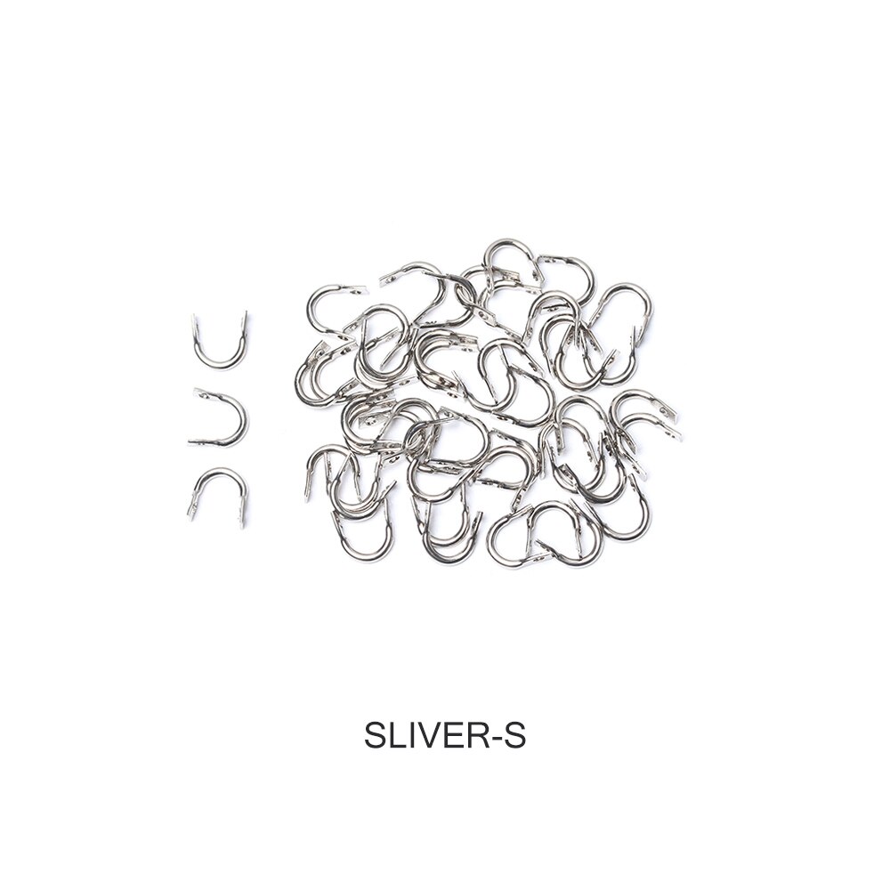 50 Pcs -Spin Clevises Spinner Spin Messing Diy Spinner Aas Spinner Vissen Lokt Accessoires Clevis Visgerei: silver - S
