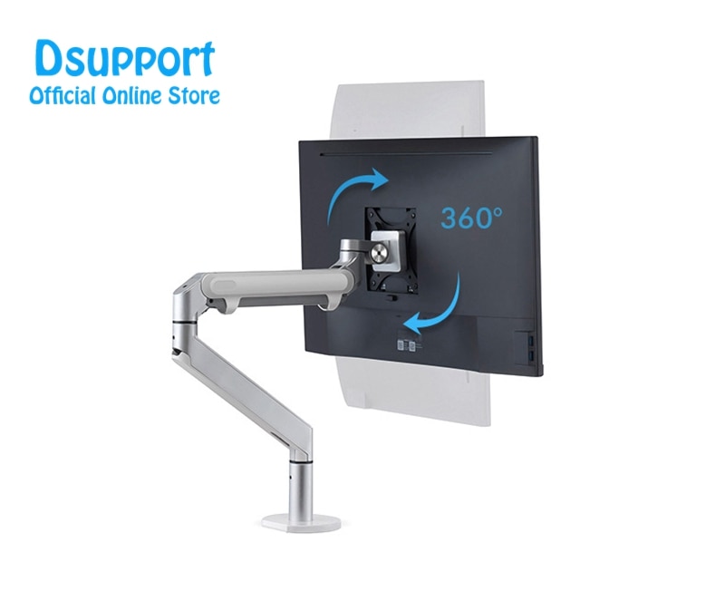 OZ-1S Aluminum 2 in 1 Mount 12-17 inch Laptop Holder + 17-32 inch Monitor Holder Gas Strut Arm Desktop Support Bracket Load 8kgs