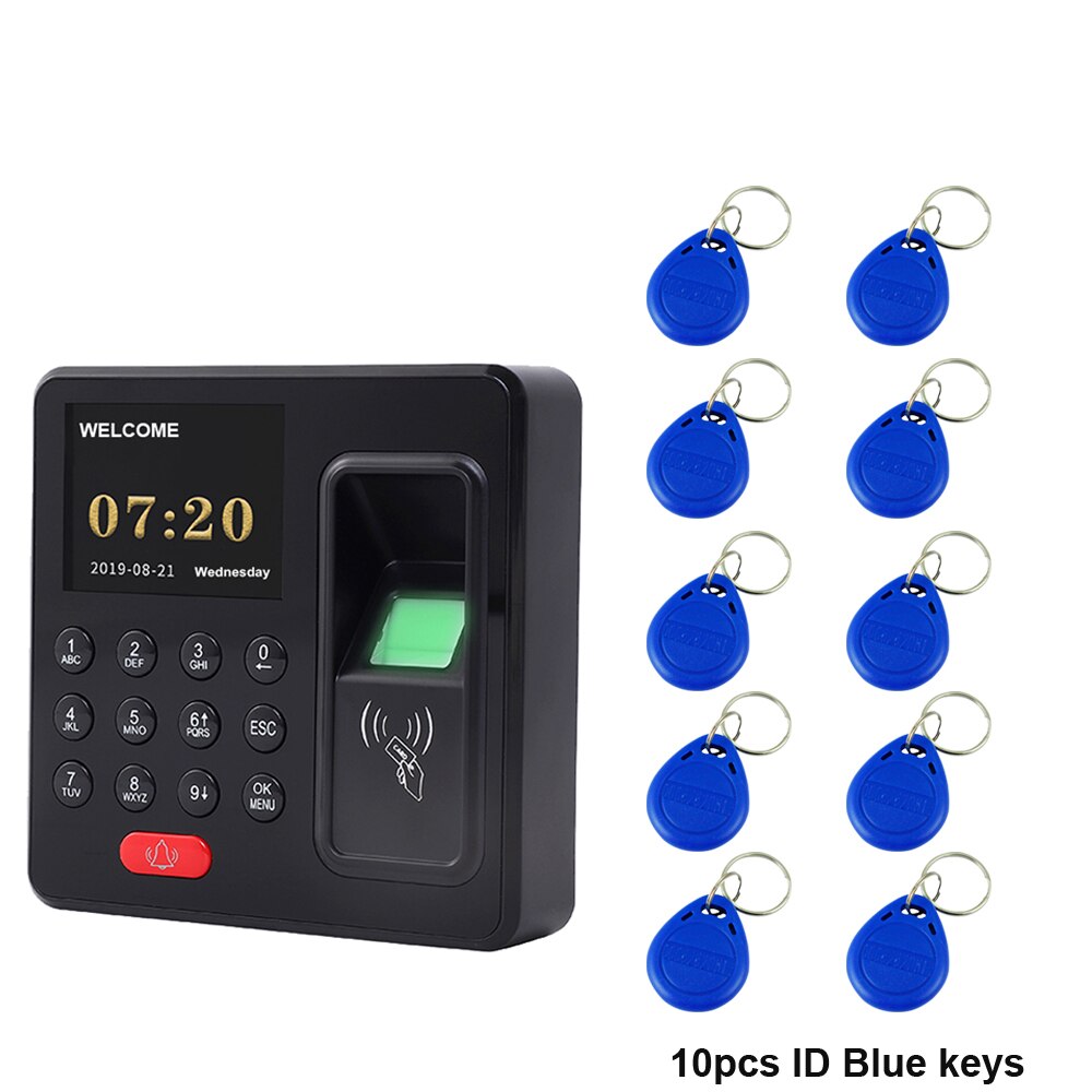 Fingeraftryk 125 khz rfid smart dørlås elektronisk port elektrisk magnetisk biometrisk adgangskodelås adgangskontrolsystem: Hy05 og 10 id taster