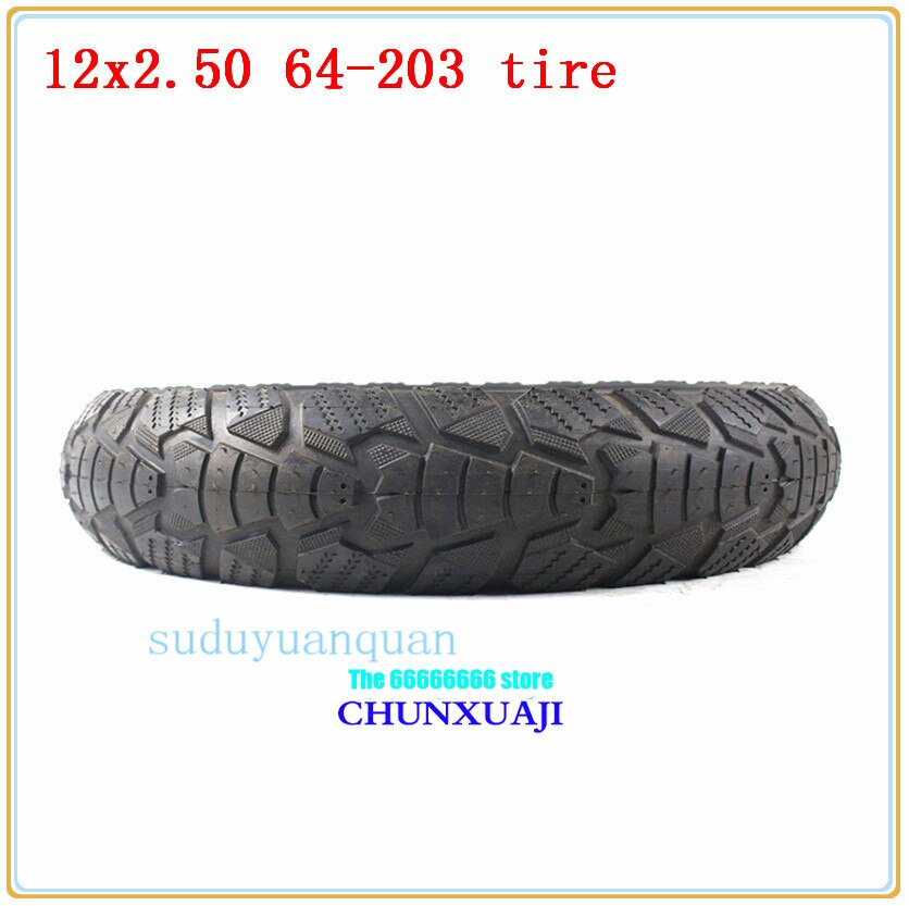 Neumático de rueda de 12 pulgadas, tamaño 12x2,50 64-203 para Mini motocicleta, carro de bebé de bicicleta eléctrica, tubo interno de neumático 12*2,50