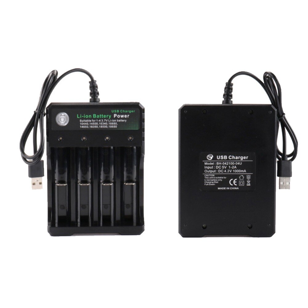 4.2V 18650 Lader Li-Ion Batterij Usb Onafhankelijke Opladen Draagbare Elektronische 18650 18500 16340 14500 26650 Batterij Lader