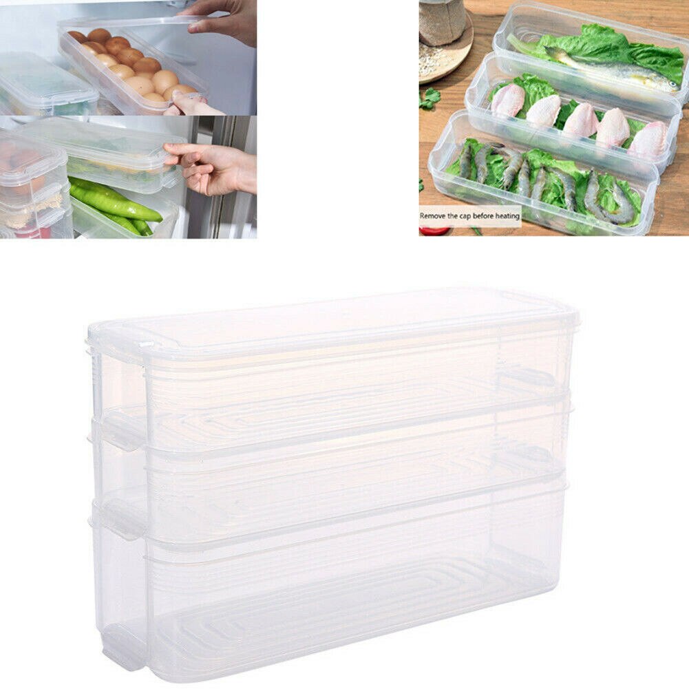 Genanvendeligt køkken køleskab opbevaring indsamling køleskab mad frugt opbevaringsbeholder klar konserveringsæske