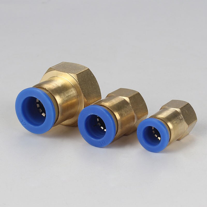 Slang 4mm 6mm 8mm 10mm 12mm pneumatiska kopplingar 1/8 '' 1/4 '' 3/8 '' 1/2 '' invändig tryckgänga för anslutning av luftrör