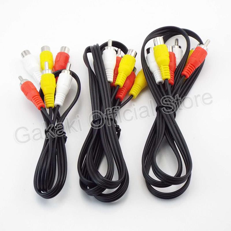 3 Rca Naar 3 Rca Kabel Audio Video Av Man-vrouw Verlengkabel Audio Kabels