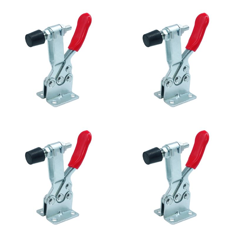 4 Pcs Holding Capaciteit 220lbs(100Kg) Quick Release Verticale Type GH-201b Horizontale Toggle Clamp Hand Tool Set