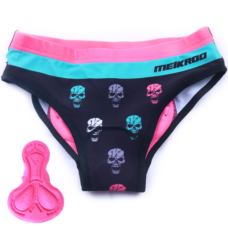 Meikroo 3D Druck Sport Unterhose Radfahren Unterwäsche Slip Mit Silikon Einlegesohle kühlen frauen Fahrrad Fahrrad Dreieck kurze Hose