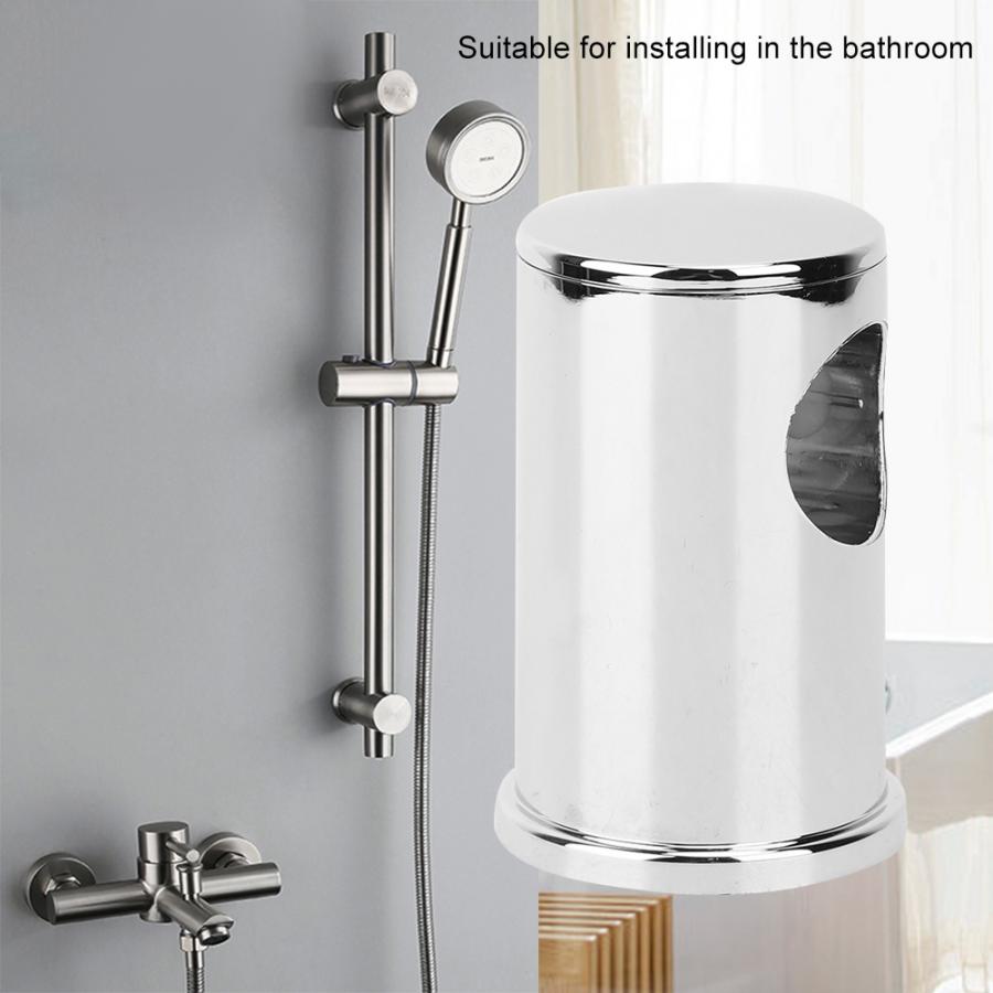Badeværelse justerbar brusehoved holder, bruser holder slider barra ducha, bruser holder slider 2 stk sølv hvid abs