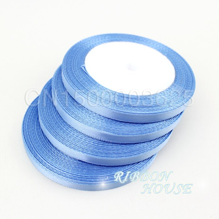 (25 Yards/Roll) 1/4 &quot;(6Mm) turquoise Blauw Enkel Gezicht Satijnen Lint Singels Decoratie Kerst Linten