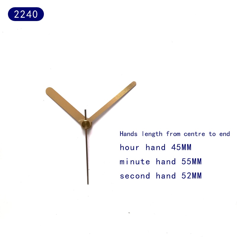 S As Korte Klok Handen 2240 # goud (gewoon handen) metalen Aluminium DIY Hands Quartz Klok Accessoire DIY Klok kits